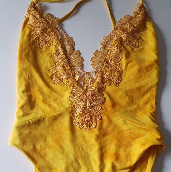 RARE Blue Life Eclipse Swimsuit yellow gold - Picture 6 of 8